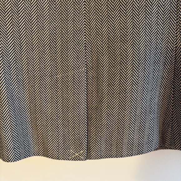 CHAPS Vintage Women’s Herringbone Cotton Blazer Black/Tan Size 4 EC Old Money - Picture 7 of 14
